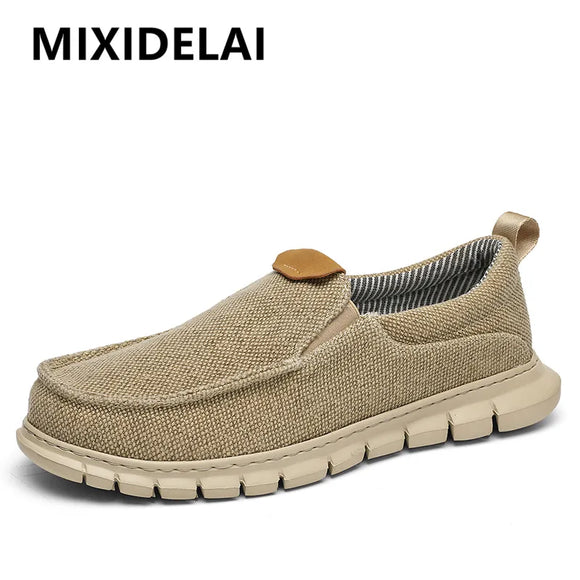 Summer Men's Shoes Casual Canvas Classic Comfortable Large Size Shoes New Breathable Ultralight Male Casual Shoes Men's Sneakers