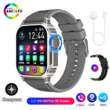 New Military Outdoor Smart Watch Men Women AMOLED Screen Compass Siri Voice NFC GPS Sports Track Bluetooth Call Smartwatch 2023