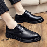 Designer Leather Brogue Business Mens Dress Male Fashion Moccasins Formal Wedding Loafers Office Oxford Shoes For Men Footwear