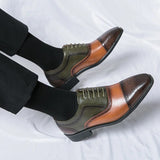 Men's Classic Retro Brogue Shoes Mens Lace-Up Leather Dress Business Office Flats Men Wedding Party Oxfords EUR Sizes 38-48