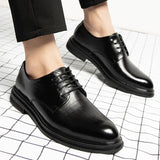 Genuine Leather Shoes Men Business Dress Shoes All-Match Casual Shoes Shock-Absorbing Footwear Wear-Resistant