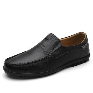 2023 Genuine Leather Men Casual Shoes Brand Italian Men Loafers Moccasins Breathable Slip on Black Driving Shoes Plus Size