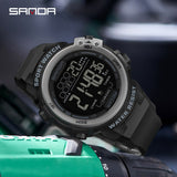 Sanda Top Brand New Men's Watches Outdoor Sport Military Digital Watch 50m Waterproof Wristwatch For Men Clock Relogio Masculino