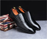 Men's Casual Business Shoes Microfiber Leather Square Toe Lace-up Mens Dress Office Flats Men Fashion Wedding Party Oxfords