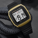 Modern Fashion Digital Black Elegant Square Wristwatch Silicone Strap Temperament Wristwatches Digital Dial Clock Reloj Hombre