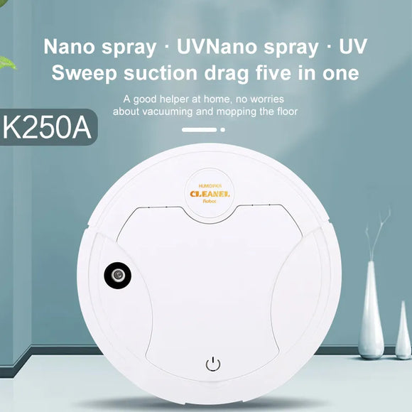 2023 New Household Sweeping Robot Mobile Spray Humidifier Cleaning Machine Automatic Vacuum Cleaner Home Appliance Gift Set