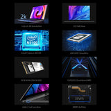 CHUWI GemiBook Pro 14&quot; (2160x1440) 3:2 Aspect Ratio Intel Quad Core UHD Graphics 600 GPU 8GB RAM 256GB SSD Windows 11 Laptop