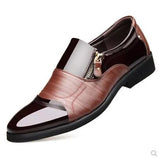 2023 New Slip on Men Dress Shoes Oxfords Fashion Business Dress New Classic Leather Suits Shoes