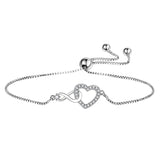 925 Sterling Silver Heart Zircon Bracelets For Women Luxury Designer Jewelry Accessories Holiday Hifts Free Shipping Offers
