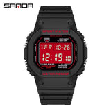 SANDA Casual Fashion Mens Military Watches Multi Function Dial Watch Sports Chronograph Alarm Clock Calories Mountaineering 2107