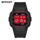 SANDA Multifunctional Mens Watches Military Watch Water Resistant Wear HD LED Display Electronic Watch For Men Relogio Masculino