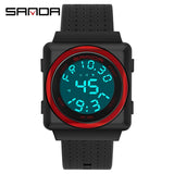 Sanda Top Brand 2021 Fashion New Student Digital Watch Multifunctional Waterproof Electronic Sports Man Wristwatch Relogio 2000