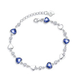 925 Sterling Silver Blue Zircon Bracelets For Women Fashion Wedding Luxury Jewelry Accessories Free Shipping GaaBou Jewellery