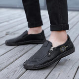Trendy Men Casual Shoes Leather Handmade Sneakers Moccasins Men Luxury Designer Loafers Slip-on Men Driving Shoes Zapatos Hombre