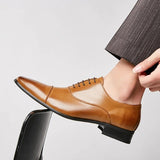 Genuine Leather Men Formal Shoes 2022 Spring Shoes Men Fashion High Quality Leather Business Classic Office Wedding Dress Shoes