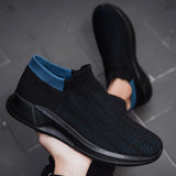 2023 New Sports Shoes Mesh Youth Trend Black Vulcanized Shoes Couple Breathable Flat Bottom Women's and Men's Casual Shoes