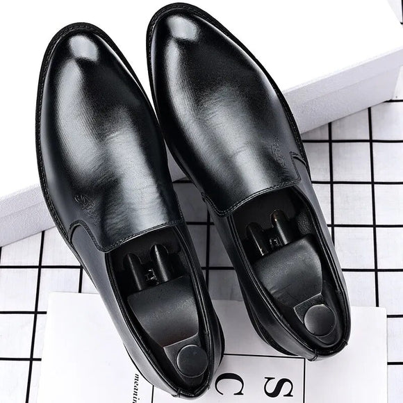 dress shoes men formal leather for men's elevator classic mens designer luxury casual social office increasing  wedding shoes