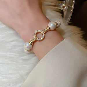 New Imitation Pearl Luxury Bracelet for Women Classic Korean Original Beaded Bracelet Fashion Design Jewelry Accessories Gift