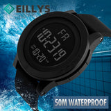 Eillysevens Outdoor Sport Watch Men's Electronic Watches 50m Waterproof Men Wristwatch Clock Male Alarm Clock Relogio Masculino