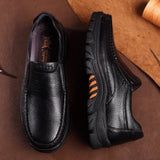 Newly Men's Genuine Leather Shoes Size 38-46 Head Leather Soft Anti-slip Driving Shoes Man Spring Business Dress Shoes