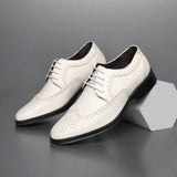Lace Up Men Oxford Shoes Brogue Dress Shoes Classic Leather Shoes Business Formal Shoes Wedding Shoes for Men Free Shipping