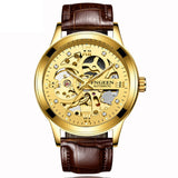 Luxury Watch Men Automatic Mechanical Watch Top Brand Gold Skeleton Vintage Man Watch Mens Watches Reloj Hombre 2023