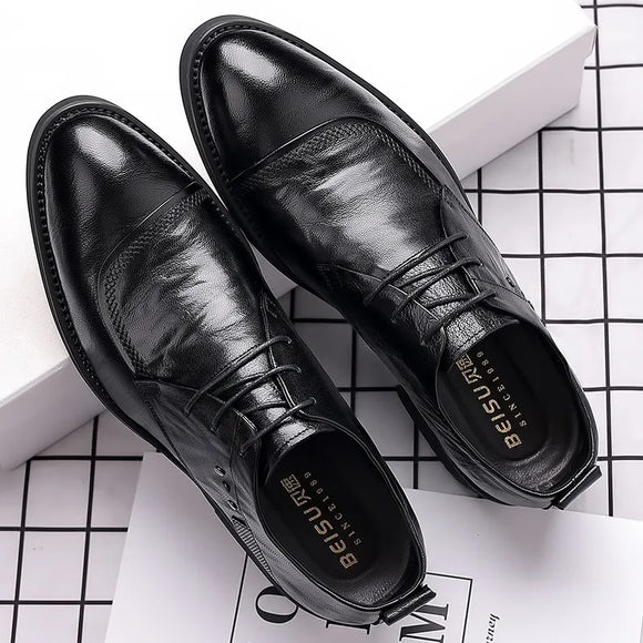 Dress Shoes for Men Genuine Leather Business Formal Oxfords Footwear Quality Leather Loafers Zapatos Hombre Man Wedding Shoes