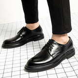 Genuine Leather Shoes Men Business Dress Shoes All-Match Casual Shoes Shock-Absorbing Footwear Wear-Resistant