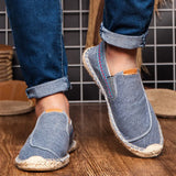 2023 Summer New Linen Men's Casual Shoes Handmade Weaving Fisherman Shoes Fashion Casual Flat Espadrilles Driving Shoes Big Size