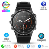 2023 New NFC Bluetooth Call Men Smart Watch 1.6 inch AMOLED Business Watches Compass GPS Sports Track Smartwatch For Metal Body