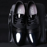 Former PU Leather Shoes for Men Lace Up Oxfords Wedding Shoes for Male Dress Shoes for Party Zapatos Para Hombre De Vestir