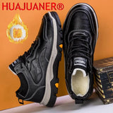 PU Men Casual Shoes Winter Plush Warm Sneakers 2023 New Fashion Retro Leisure Loafers Shoes Zapatos Casuales Hombres Men Shoes