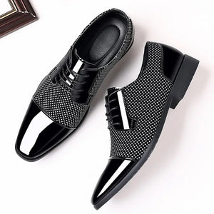 Men Dress Shoes Breathable Business Casual Shoes Formal Men Casual Shoes Wedding Party Dress Shoes Men Flats Lace Up Loafers