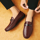 Men's High Quality Dress Gents Shoes Fashion Mens Casual Sneakers Men Genuine Leather Fashion Driving Shoes 2023 Mens Loafers