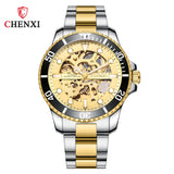 CHENXI Watch Men Luxury Gold Skeleton Watches Waterproof Shockproof Automatic Mechanical Wristwatches Men Best Gift Reloj Hombre