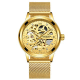 Luxury Watch Men Automatic Mechanical Watch Top Brand Gold Skeleton Vintage Man Watch Mens Watches Reloj Hombre 2023