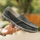 Hot 2023 Summer New Men's Canvas Boat Shoes Breathable Fashion Casual Soft Driving Shoes Lightweigh Slip On Loafers Big Size 48