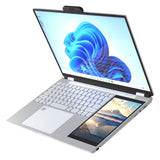 15.6-inch IPS 2K four-sided narrow screen 7-inch IPS Touch screen  Dual-screen Laptop Intel N5105 256GB 4 Core 4 Thread 2.0GHz