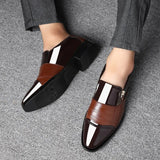 Classic Zip Design Men Brogue Shoes Plus Size 48 Summer Comfort Withoutlace Men Dress Shoes Wedding Pointed Men Leather Shoes