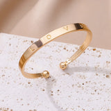Engraved LOVE Letter Bracelet for Women 316L Stainless Steel Jewelry Fashion 18K Gold Plated Vintage Accessories Couple Gift