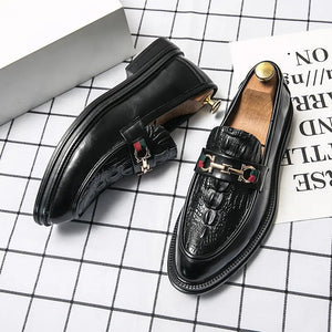 Men's Dress Shoes Formal Designer Comfortable Embossed Leather Luxury Wedding Italian Male Casual Business Shoes for Men Loafers