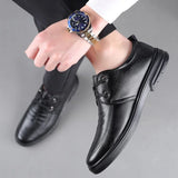 Genuine Leather Formal Men Dress Shoes Luxury Brand Soft Casual Shoes Mens Breathable Moccasins Driving Shoes Zapatos Hombre