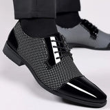 Men Dress Shoes Breathable Business Casual Shoes Formal Men Casual Shoes Wedding Party Dress Shoes Men Flats Lace Up Loafers