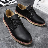 Wnfsy Men Dress Shoes Leather Man Oxford Anti-slip Lace Up Shoes Men Casual Moccasins Comfortable Footwear Large Size Loafers