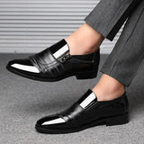 Classic Zip Design Men Brogue Shoes Plus Size 48 Summer Comfort Withoutlace Men Dress Shoes Wedding Pointed Men Leather Shoes