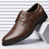 Elegant Mens Wedding Dress Shoes Men Leather Casual Breathable Oxford Shoe With Heel Business Social Shoe Male Dress Shoes