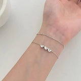 Heart Bead Chain Bracelet for Women Girl Summer New Trend Punk Vintage Charm Sweet Love Heart Tassel Party Jewelry Gifts
