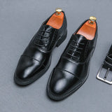 Men Leather Shoes Italian New Business Dress Shoes Luxury Fashion Casual Shoes High Quality Black Classic Gentleman Wedding Shoe