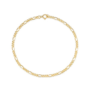 ROXI Pulseras Mujer 925 Sterling Silver Figaro Chain Bracelets For Women Punk Cool Party Bangle Simple 18K Gold Plated Bracelet