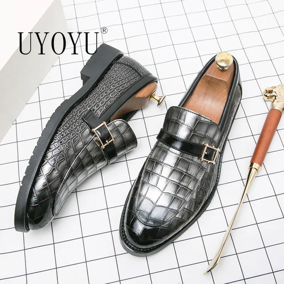 Fashion Business Men's Dress Monks 38~48 Wedding Buckle Designer Leather Luxury Office Male Casual Shoes for Men Loafers Flats